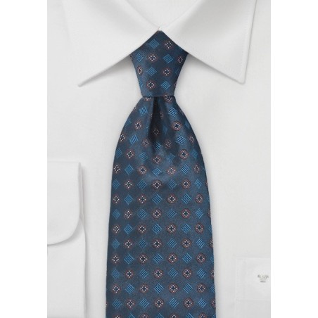 Dash For The Dots Tie in Elegant Blue