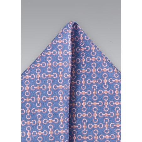 Pocket Square In Periwinkle and Pink