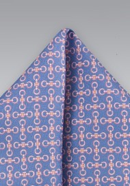 Pocket Square In Periwinkle and Pink