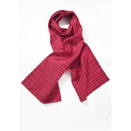 Mens Geometric Scarf in Crimson