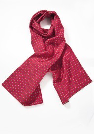 Mens Geometric Scarf in Crimson