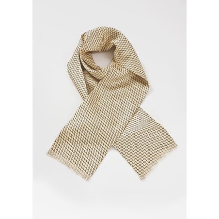 Silk Scarf in Yellows and Blues