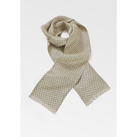 Modern Silk Scarf in Yellows and Blues