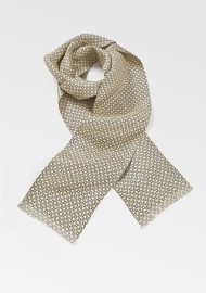 Modern Silk Scarf in Yellows and Blues