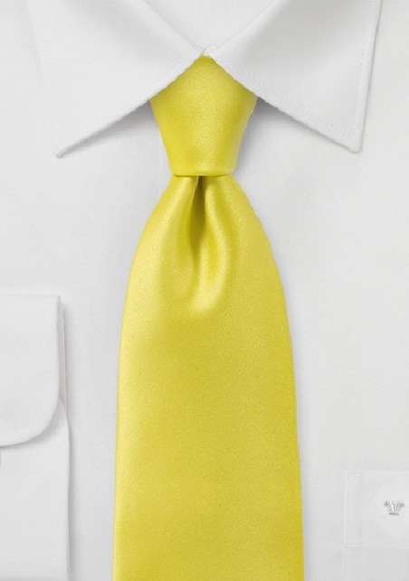 Proper Solid Yellow Necktie
