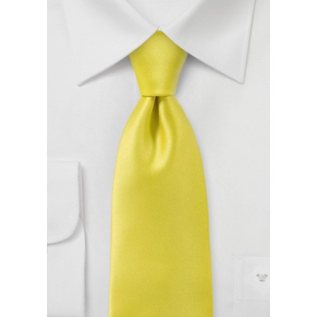 Proper Solid Yellow Necktie