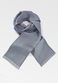 Periwinkle Scarf with Yellow and Blue Accents