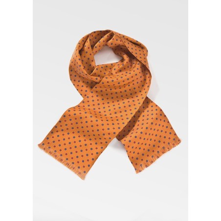 Punchy Silk Scarf in Tangerine Orange
