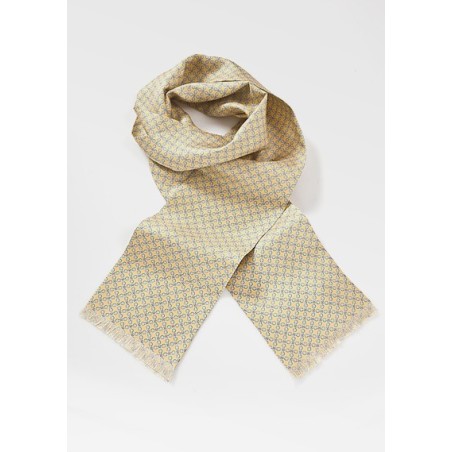 Men's Scarf in Soft Yellows and Blues
