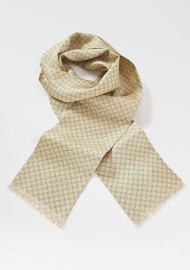 Men's Scarf in Soft Yellows and Blues