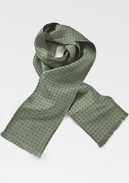 Geometric Scarf in Dark Fern Greens