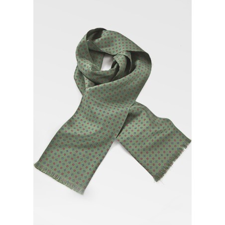 Geometric Scarf in Dark Fern Greens