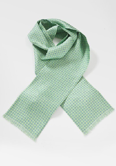 Spring Savvy Scarf in Lime Greens and Cool Blues