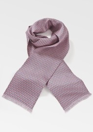 Men's Modern Scarf in Corals and Blues