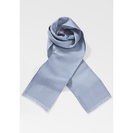 Lilac and Aqua Patterned Silk Scarf
