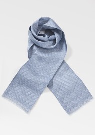 Lilac and Aqua Patterned Silk Scarf