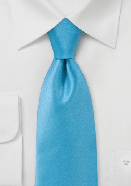 Solid Color Tie in Mermaid Blue