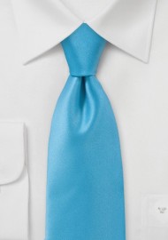 Solid Color Tie in Mermaid Blue