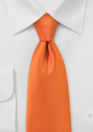 Solid Hued Necktie in Orange Sunset