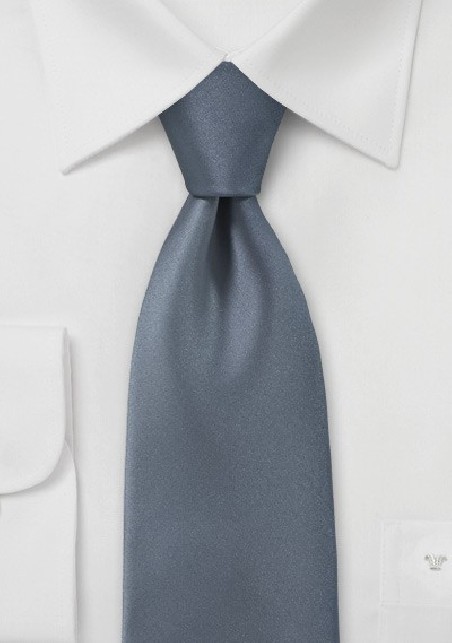 Solid Colored Tie in Carbon Grey