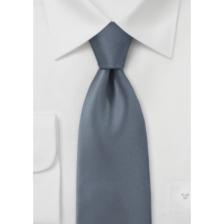 Solid Colored Tie in Carbon Grey
