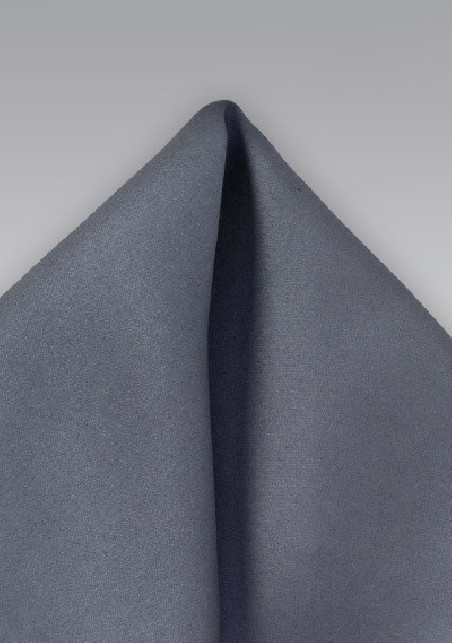 Men's Pocket Square in Carbon Grey
