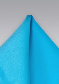 Solid Hued Pocket Square in Mermaid Blue