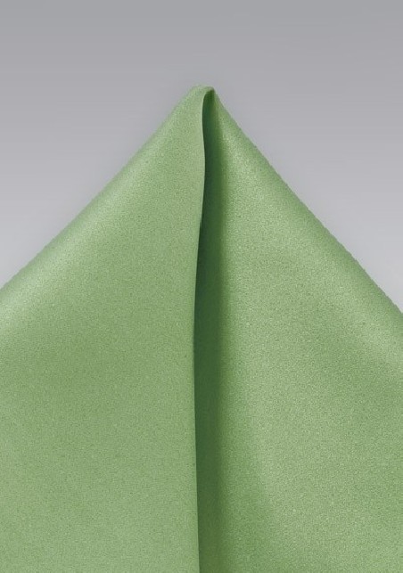 Solid Hued Pocket Square in Celery Green