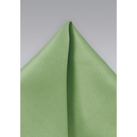 Solid Hued Pocket Square in Celery Green