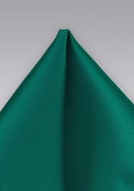 Solid Hued Pocket Square in Peacock
