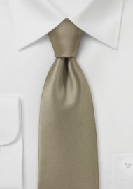 Solid Hued Tie in Golden Khaki