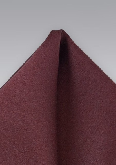 Mens Deep Burgundy Pocket Square