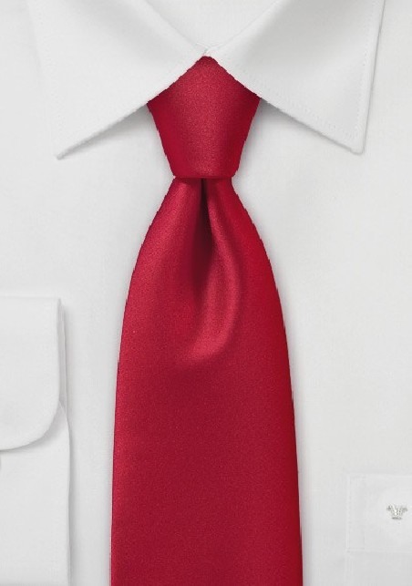 Mens Brilliantly Red Necktie