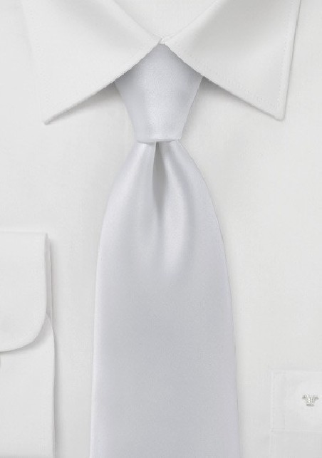 Solid White Mens Necktie