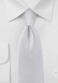 Solid White Mens Necktie