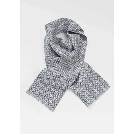 Modern Mens Scarf in Platinum