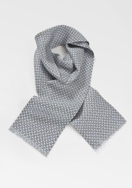 Modern Mens Scarf in Platinum