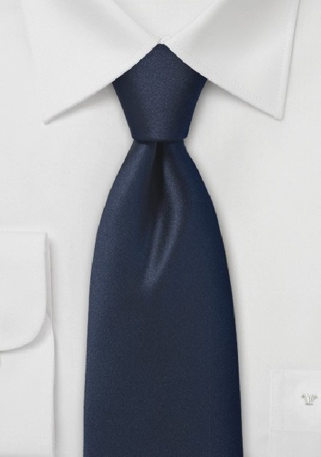 Solid Dark Navy Tie