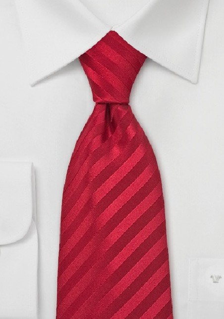 Bright Ruby Red Necktie in Extra Long Size