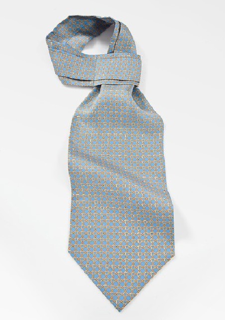 Graphic Ascot in Blues and Oranges