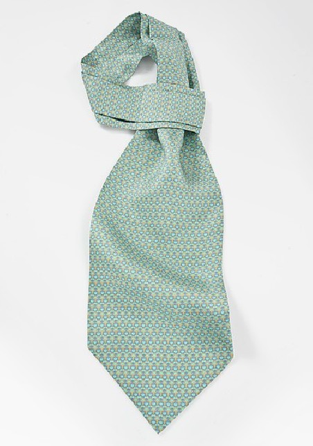 Geometric Ascot in Teals, Blues and Oranges