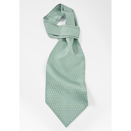 Geometric Ascot in Teals, Blues and Oranges