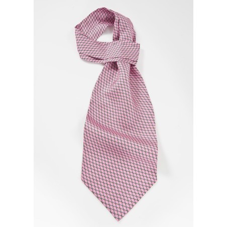 Vine Patterned Ascot in Pinks and Greens
