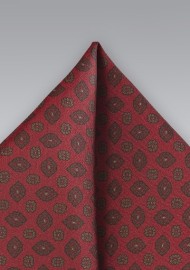 Burgundy Paisley Pocket Square
