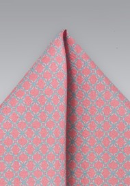 Punchy Pink and Blue Pocket Square