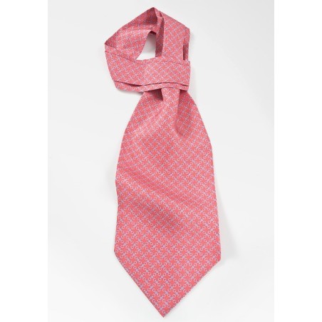 Link Patterned Ascot in Lilac and Aqua