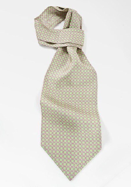 Geometric Patterned Ascot in Limes and Pinks