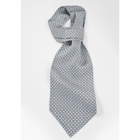 Designer Ascot in Platinum and Blues