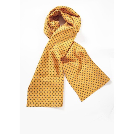 Patterned Scarf on Golden Orange