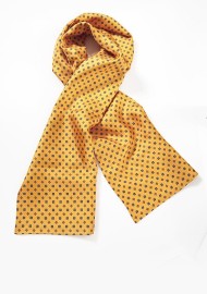 Patterned Scarf on Golden Orange